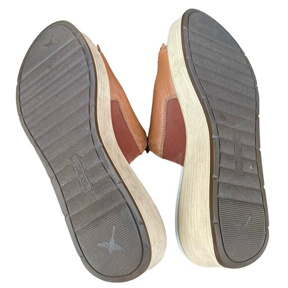 Pikolinos slides wedges women's size 10 - 10.5 EU 41 brown mules sandals braided - Picture 13 of 13